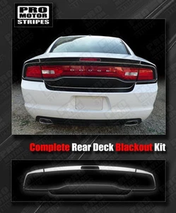 Dodge Charger 2011-2023 Trunk Deck & Rear Blackout Stripes Decals (Choose Color) - Picture 1 of 2