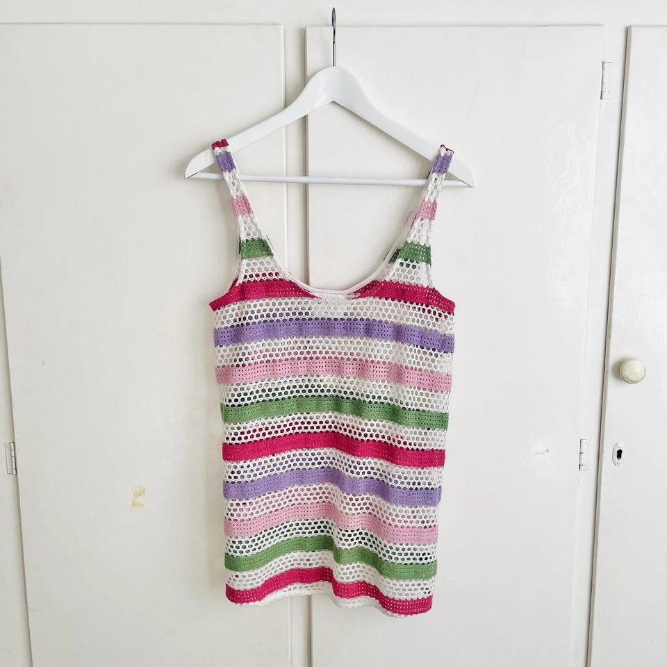 Element Womens Tank Top Size 10 M Semi Sheer Casual Summer Foto 1 de 4