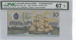 Australia  $10  26.1.1988 P 49a PMG 67 EPQ  Superb Gem Uncirculated Banknote VII - Picture 1 of 2