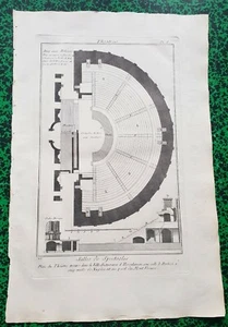 XVIII ème - ITALIE - Herculanum - Rare Plan n° 1 Théâtre Antique 45x29 cm 1776 - Picture 1 of 2