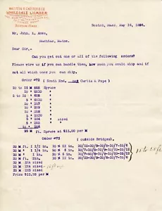 Carta intestata Walstein R. Chester & Co. legname all'ingrosso Boston 1896 - Foto 1 di 1