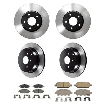 For Nissan Pathfinder 16 ThermoQuiet Front & Rear Brake Kit w Ceramic Pads Foto 1 de 4
