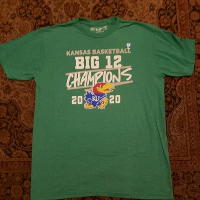 New Kansas Jayhawks Basketball 2020 Big 12 Champions Shirt Size XL NCAA - Image 1 of 2