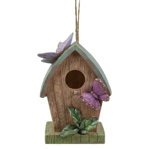 Northlight 10" Marrón Verde Colgante Pajarera Mariposas Exterior Jardín Decoración - Imagen 1 de 5