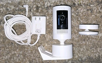 Ring Stick Up Cam 5UM7E5 Plug-In Indoor/Outdoor Cam White Gen 3 W/Pan Tilt Mount - Image 1 of 4
