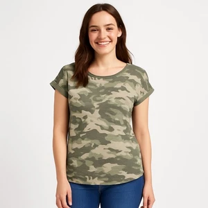 EUC Lucky Brand Camo Print T-Shirt - Größe L - Bild 1 von 5
