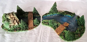 Resolución: herencia.Accesorios antiguos de modelismo ferroviario colección HO Heki telón de fondo terminado.Lago - Imagen 1 de 9