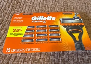 🌟 Recambios de hoja de afeitar Gillette Fusion5 - 12 cartuchos - ¡NUEVO SELLADO! 🌟 - Imagen 1 de 2