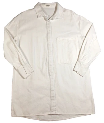 4 + Reckless женщин туника верхний размер S негабаритный белый скрытые кнопки карманы - Изображение 1 из 4