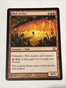 Magic The Gathering RUSSIAN 10th Edition Wall of Fire #247/383 MTG TCG CCG Tenth - Picture 1 of 2