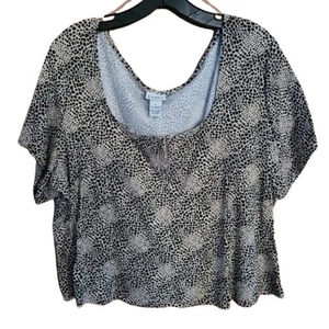 Rue21 Cheetah Print Short Sleeve Blouse Women's Size 1X NWT - Picture 1 of 9