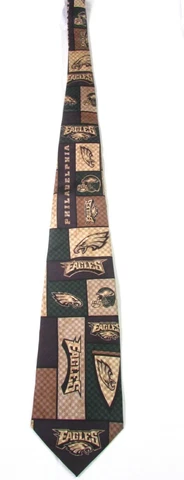 Philadelphia Eagles Mens Necktie NFL Licensed Football 100% Silk Plaid Neck Tie Cover