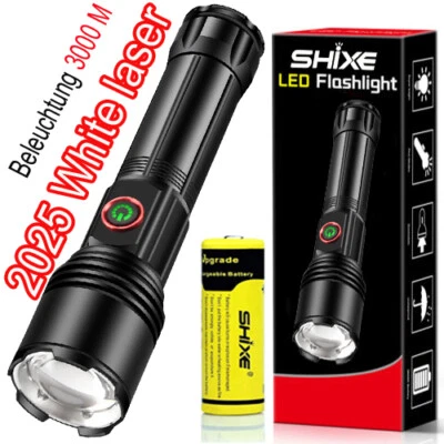 SHIXE Weißer Laser LED taktische Taschenlampe Military Torch Reichweite 3000 Meter