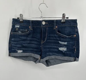 Aeropostale Damengröße 6 Shorty abgenutzt abgeschnittene Jeansshorts Denim Mini - Bild 1 von 5