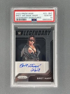 Prizm WWE BRET 2022 "HITMAN" HART LS-BHT Legendary Signatures automático PSA 10 POP 2 - Imagen 1 de 5