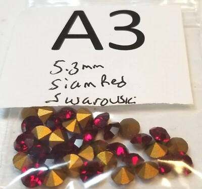 Vtg Crystal Glass 5.5mm Swarovski Rhinestone Jewelry Craft Repair brooch 2016 - Image 1 of 2