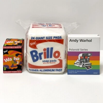 Kidrobot x Andy Warhol Polaroid Brillo Medium Plush Dunny Series 2 Campbells Set - Image 1 of 4