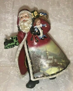 "Moonlit Village"  THOMAS KINKADE, OLD WORLD SANTA ORNAMENT - Picture 1 of 5