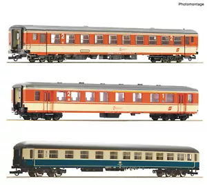 ROCO 74051 Set 3 Vagones ÖBB / DB EP IV según Deseo Märklin Ejes gratis1:87 - Imagen 1 de 3