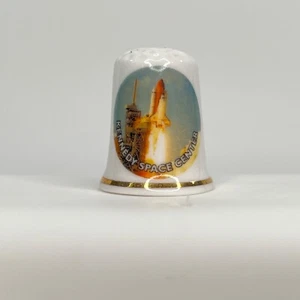 Kenedy Space Center Shuttle Ship England Bone China Collectible Souvenir Thimble - Picture 1 of 1