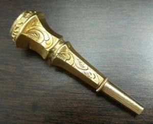 Stunning Antique 1860s European Gold & Yellow Gemstone Pocket Watch Winding Key - Picture 1 of 8