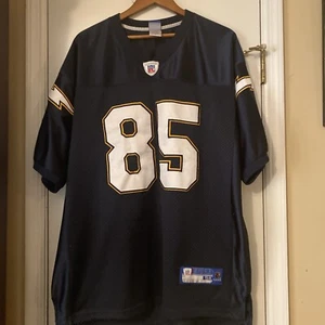 Reebok Football Jersey NFL Adult XL Blue White L.A. Chargers Antonio Gates - Picture 1 of 10