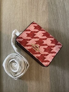 Neu mit Etikett Coach Mini-Geldbörse mit Kette und Hahnentrittmuster # CJ679 - Bild 1 von 7