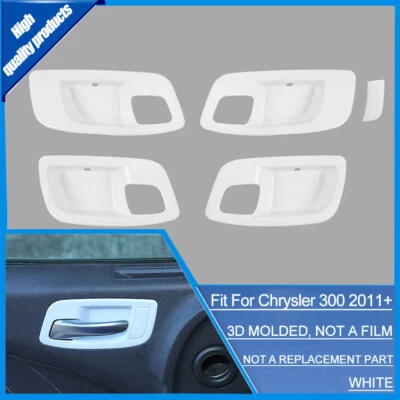 Interior Door Handle Bowl Trim Cover for Dodge Charger Chrysler 300C 2011+ White Foto 1 de 4