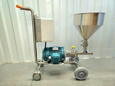 内联搅拌机,车载,VFD,有线和带粉末喂料料料斗10马力,200加仑/分钟 — 第 1/4 张图片