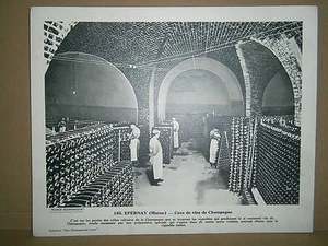 Gravure vieux métiers Epernay Marne cave de vins de Champagne - Picture 1 of 1