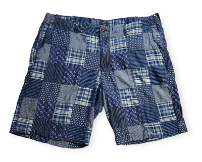 GAP KHAKIS Shorts Lived In Short Rode Blue Patchwork Cotton Men's Size 40 - Image 1 of 4