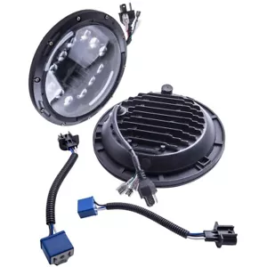 7'' Round LED Headlight Headlamp Fits For Jeep Wrangler JK LJ TJ 1997-2016 - Picture 1 of 10