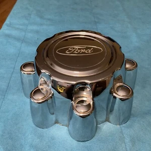 (1) Ford F250 F350 1C34-1A096-BA 8 Lug OEM Wheel Center Cap Hub Cover CHROME - Picture 1 of 8