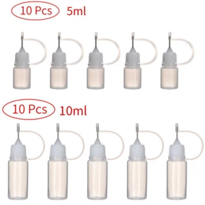 10Pcs Needle Applicator Tip Bottles Tip Glue Plastic Liquid Dropper Bottles DIY - Imagen 1 de 24