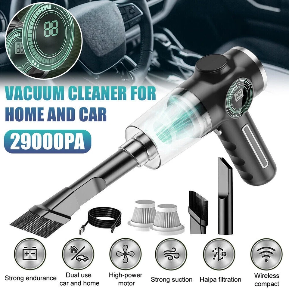 29000PA Aspiradora De Mano Para Casa Auto Carro Inalambrica Limpieza Carros - Image 1 of 4