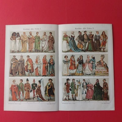 Orig.(1910) Chromolithographie Kostüme  - Bild 1 von 4