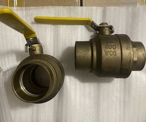 2 Watts 2-1/2" Brass Threaded Ball Valve Standard Port 2-Piece 400WOG.  - Picture 1 of 9