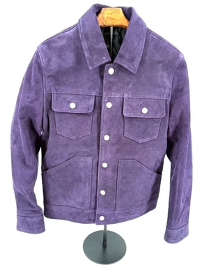 TOM FORD suede blue Jacket, Incredible Details, very soft 48it Small Size - Image 1 of 4