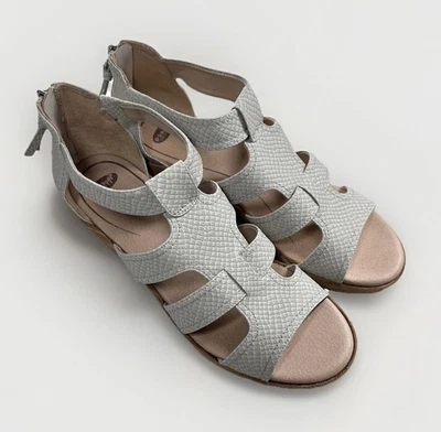 New Dr Scholl’s Strappy comfort Wedge Casual Work Sandal Shoe heel Grey Size 10 - Image 1 of 4
