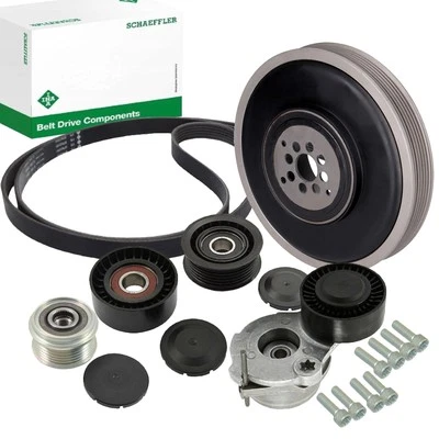 INA 6PK2413 Keilrippenriemen Freilauf Riemenscheibe Satz für AUDI A4-A7 3.0 TDI - Bild 1 von 4