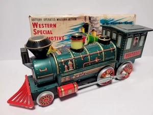 VTG Masudaya Modern Toys Western Special Tin Locomotive Japan/ Original Box 1960 - Picture 1 of 5