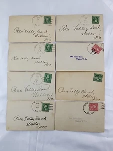 George Washington - Benjamin Franklin 1 And 2 Cent Stamps 1913 to 17 On 8 Covers - Picture 1 of 10