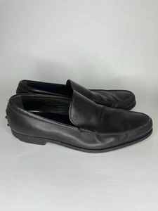 tods driving loafers Casual Shoes Men Brown Leather Size 10 Made In Italy - Picture 1 of 16