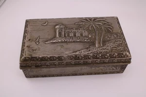 Vintage Nahöstliche Küstenlandschaft Schmuck / Zigarettenschachtel - Bild 1 von 12