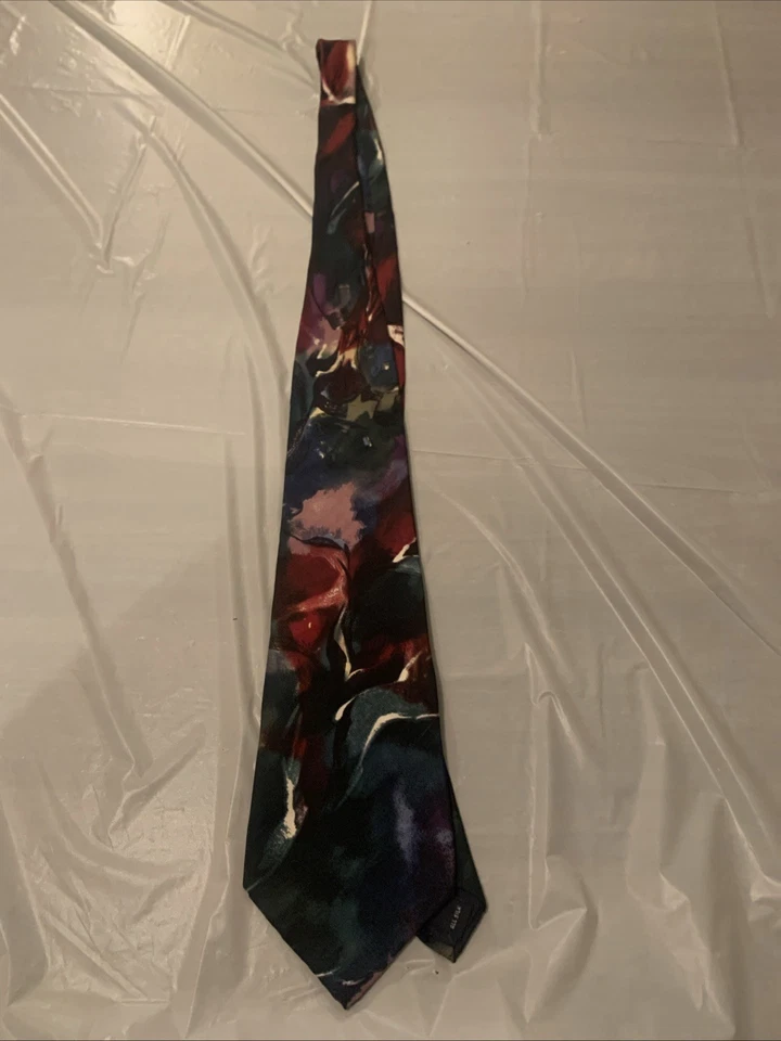 Jt Beckett 男式正式领带 58"Lx4"W 绿色/红色/紫色领带 — 第 1/4 张图片