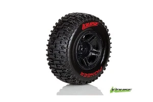 Louise SC-PIONEER 1/10 Short Course Reifen Soft  Felgen Schwarz Slash Hinten - Bild 1 von 1