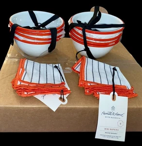 Hearth & Hand Magnolia Porcelain Enamel Bowls (8) & Napkins NWT - Picture 1 of 4