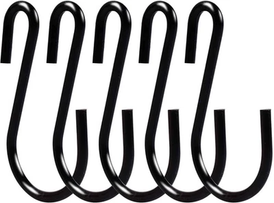 S Hooks for Hanging Clothes, Plants, S Heavy Duty, Black 20 Pack,  - Image 1 of 4