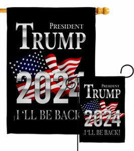 Trump Be Back 2024 Jardín Bandera Voto Patriótico Decorativo Regalo Patio Casa Bandera - Imagen 1 de 17