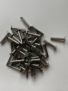 50 ~ 1/8" diameter x 3/4" long x 17/64 head diameter Stainless Steel Split Rivet - Picture 1 of 1